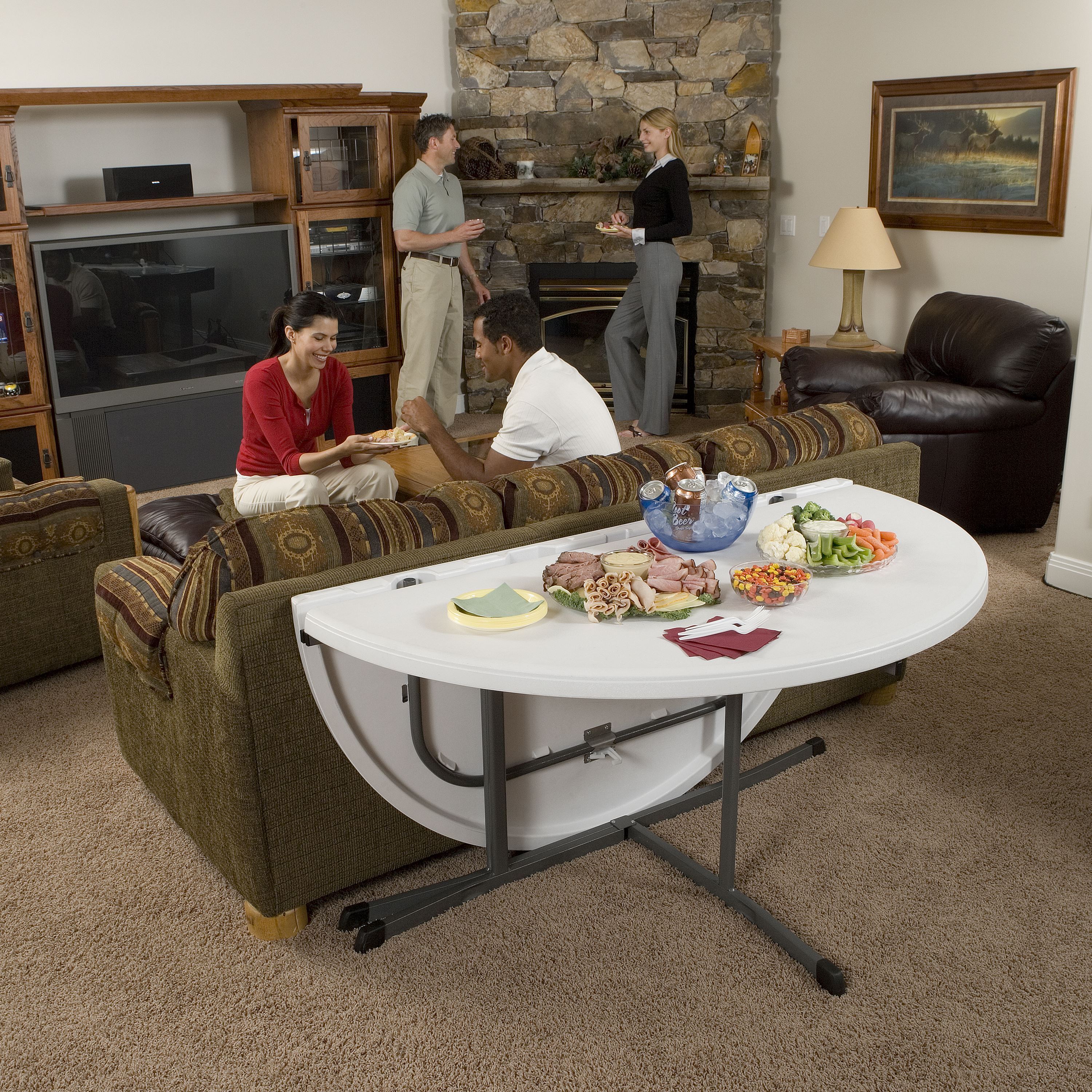 Lifetime 60-Inch Round Fold-In-Half Table (Commercial)