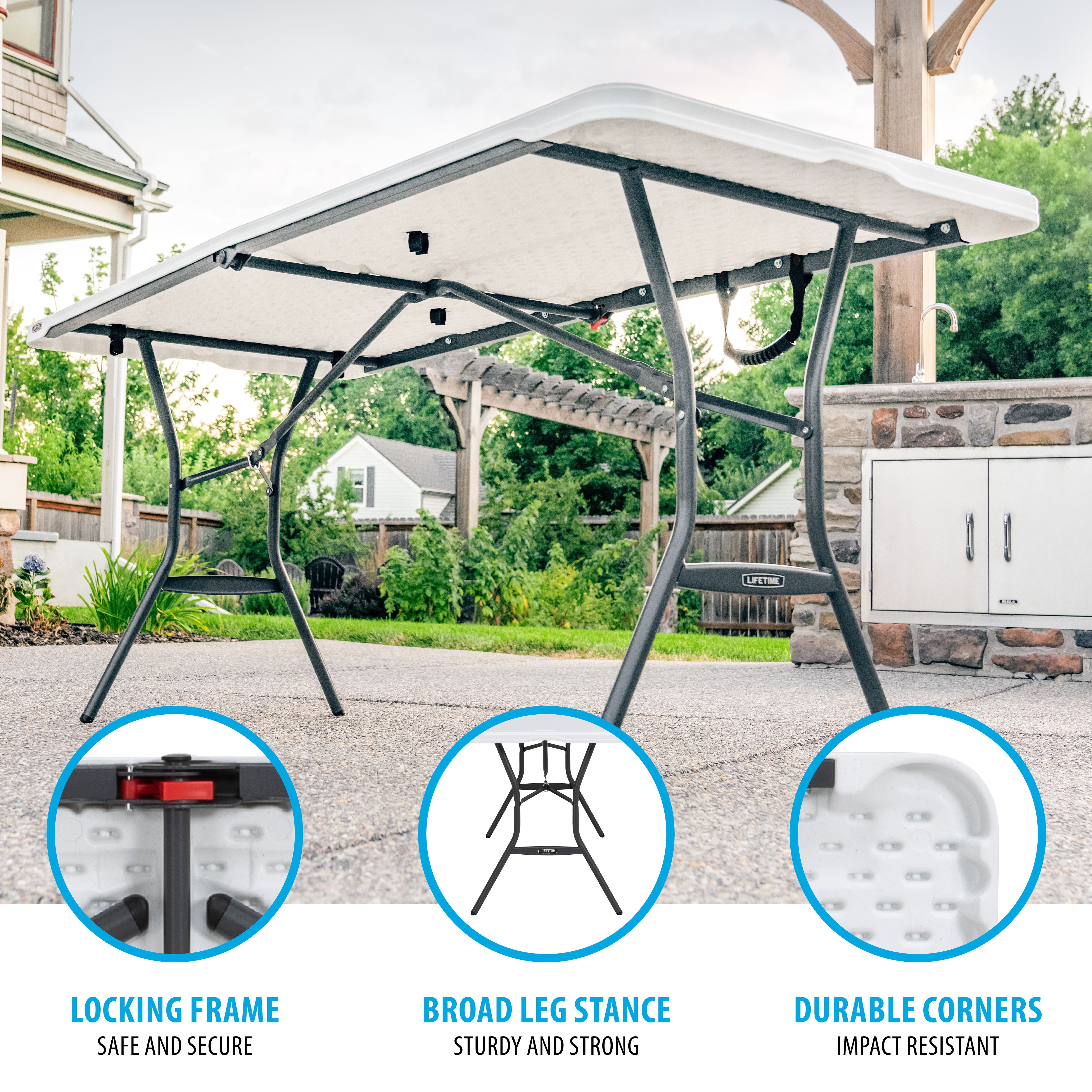 Lifetime 6-Foot Fold-In-Half Table (Light Commercial)