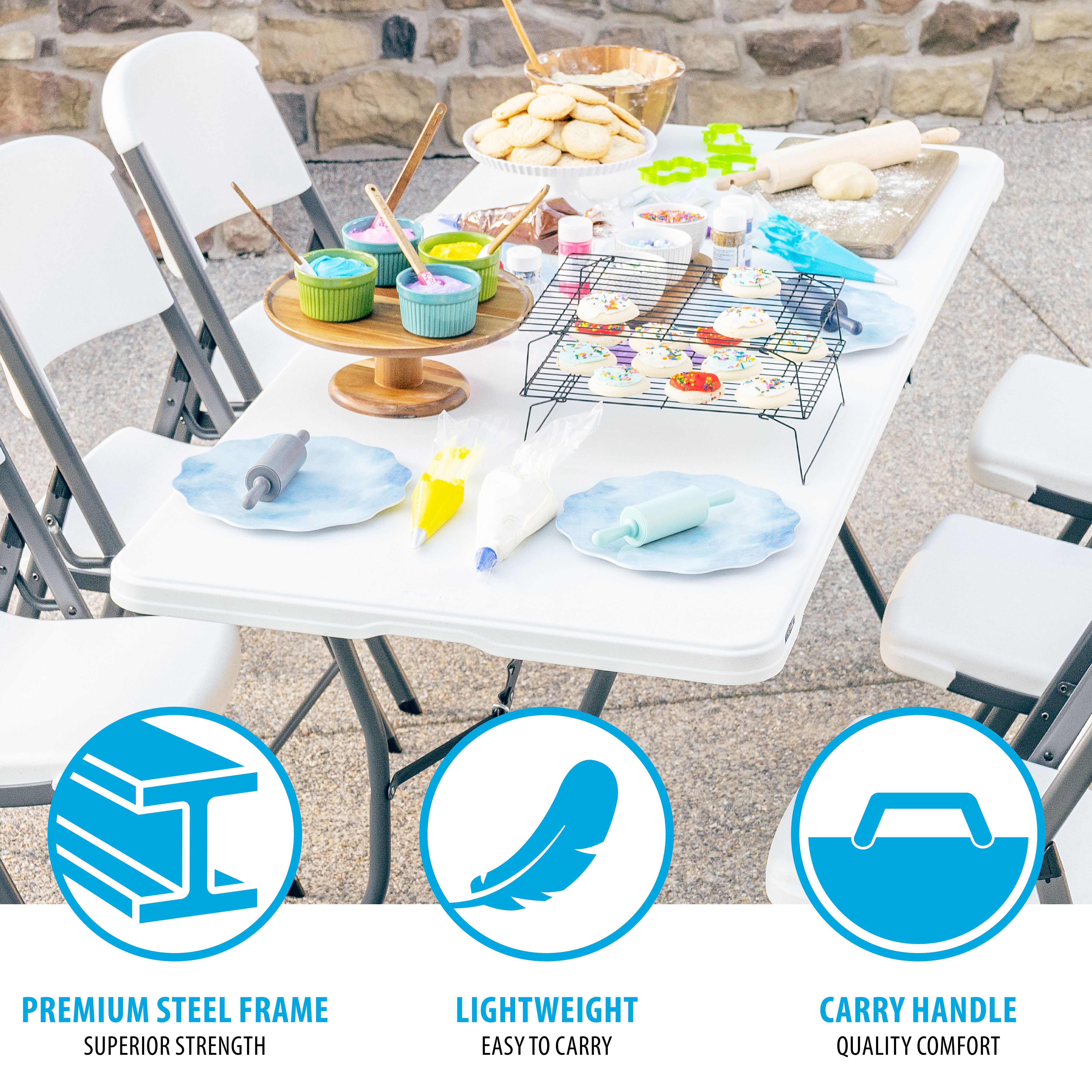Lifetime 6-Foot Fold-In-Half Table (Light Commercial)