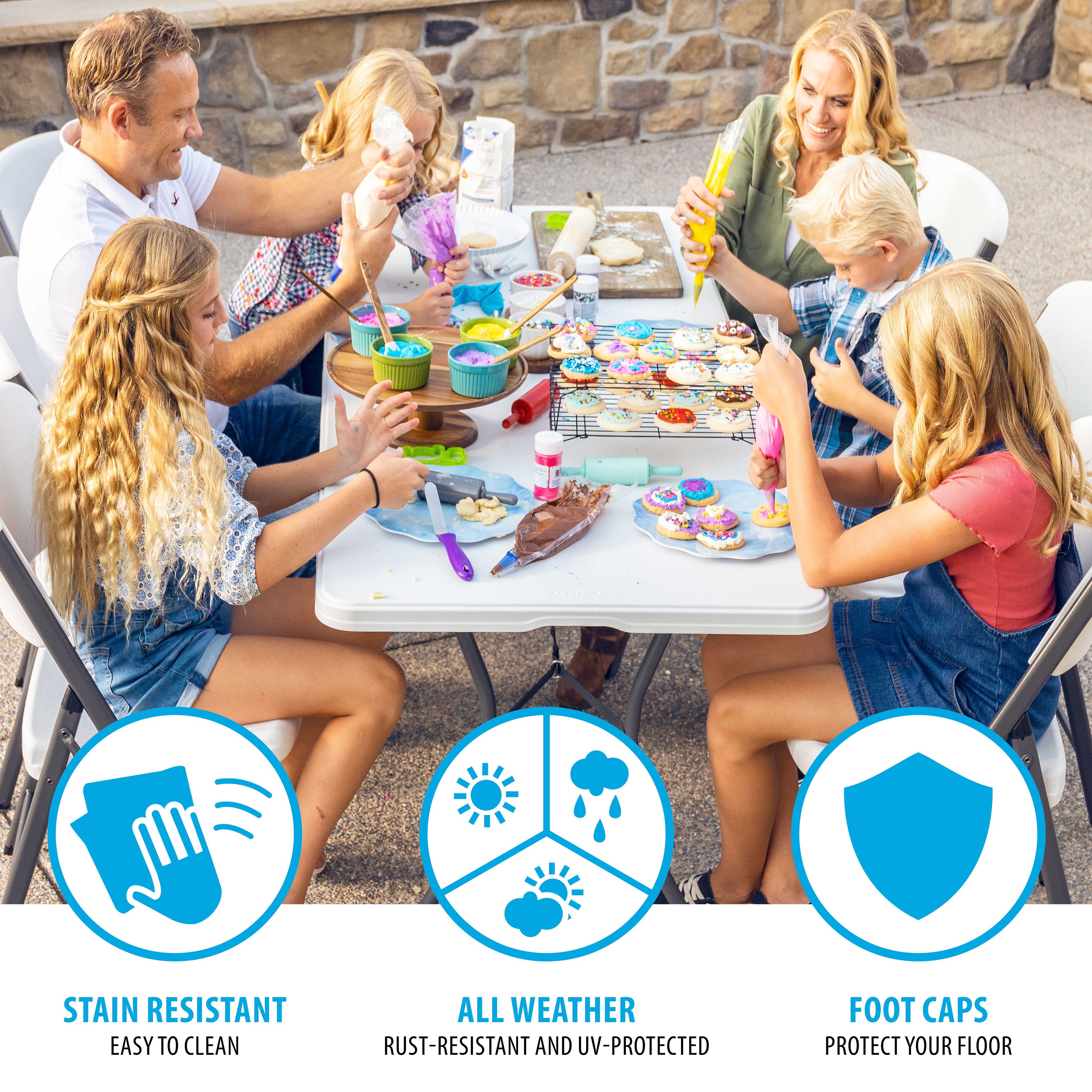 Lifetime 6-Foot Fold-In-Half Table (Light Commercial)
