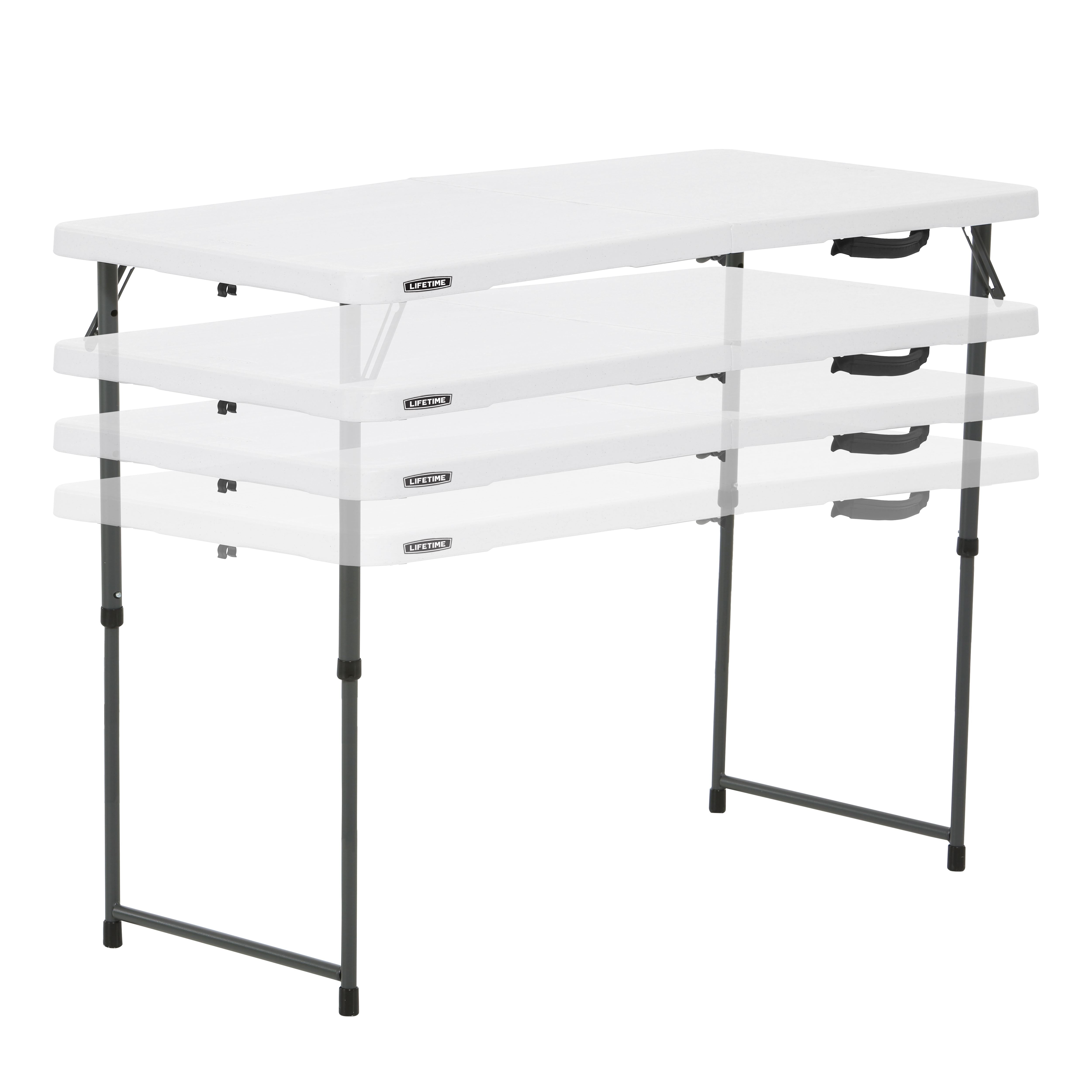 Lifetime 4-Foot Adjustable Fold-In-Half Table (Essential)
