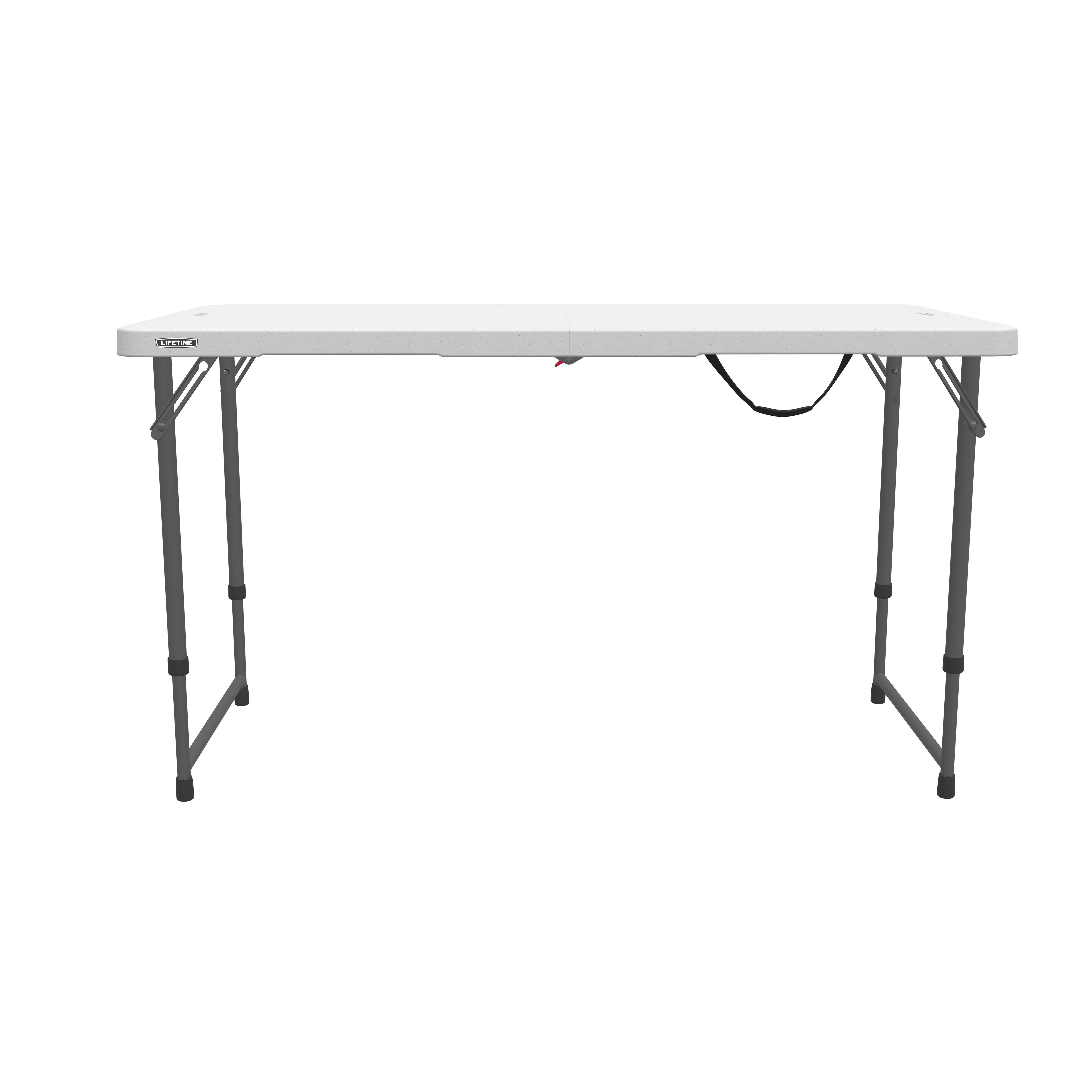 Lifetime 4-Foot Adjustable Fold-In-Half Table (Essential)