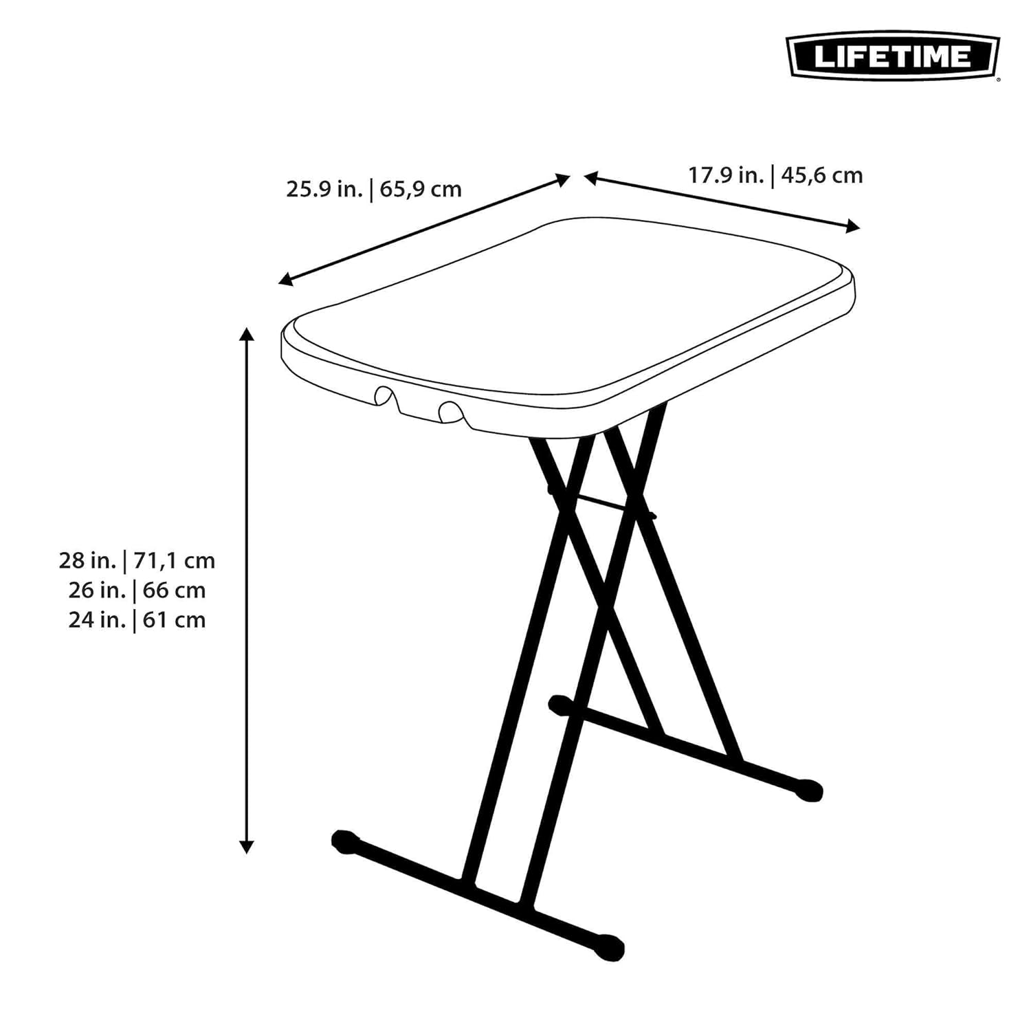 Lifetime 26-Inch Personal Table (Light Commercial)