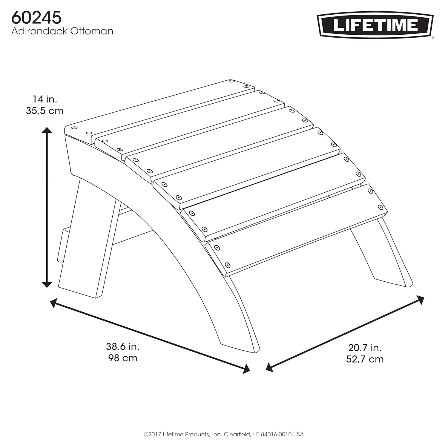 Lifetime Adirondack Ottoman