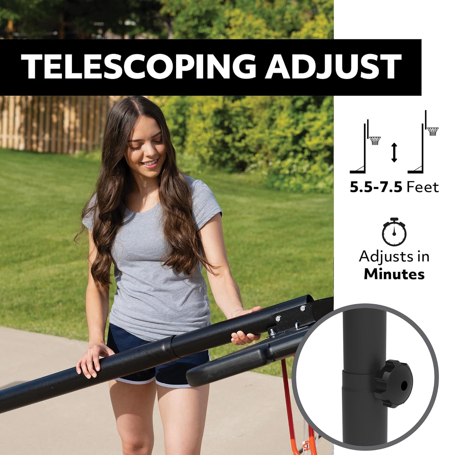 Lifetime Adjustable Youth Portable Basketball Hoop