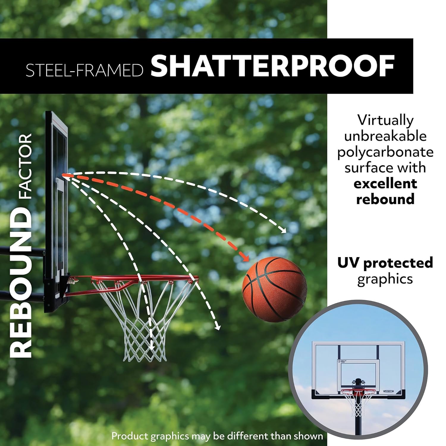 Lifetime Adjustable Portable Basketball Hoop (54-Inch Polycarbonate)