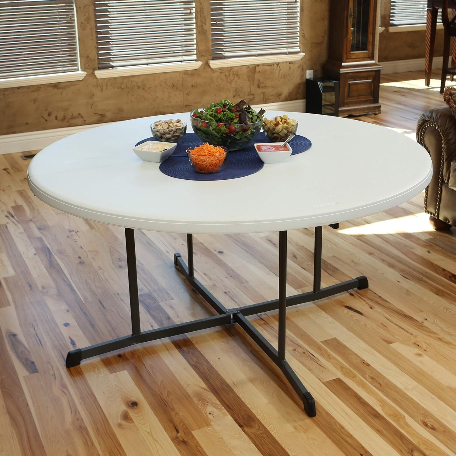 Lifetime 60-Inch Round Fold-In-Half Table (Commercial)