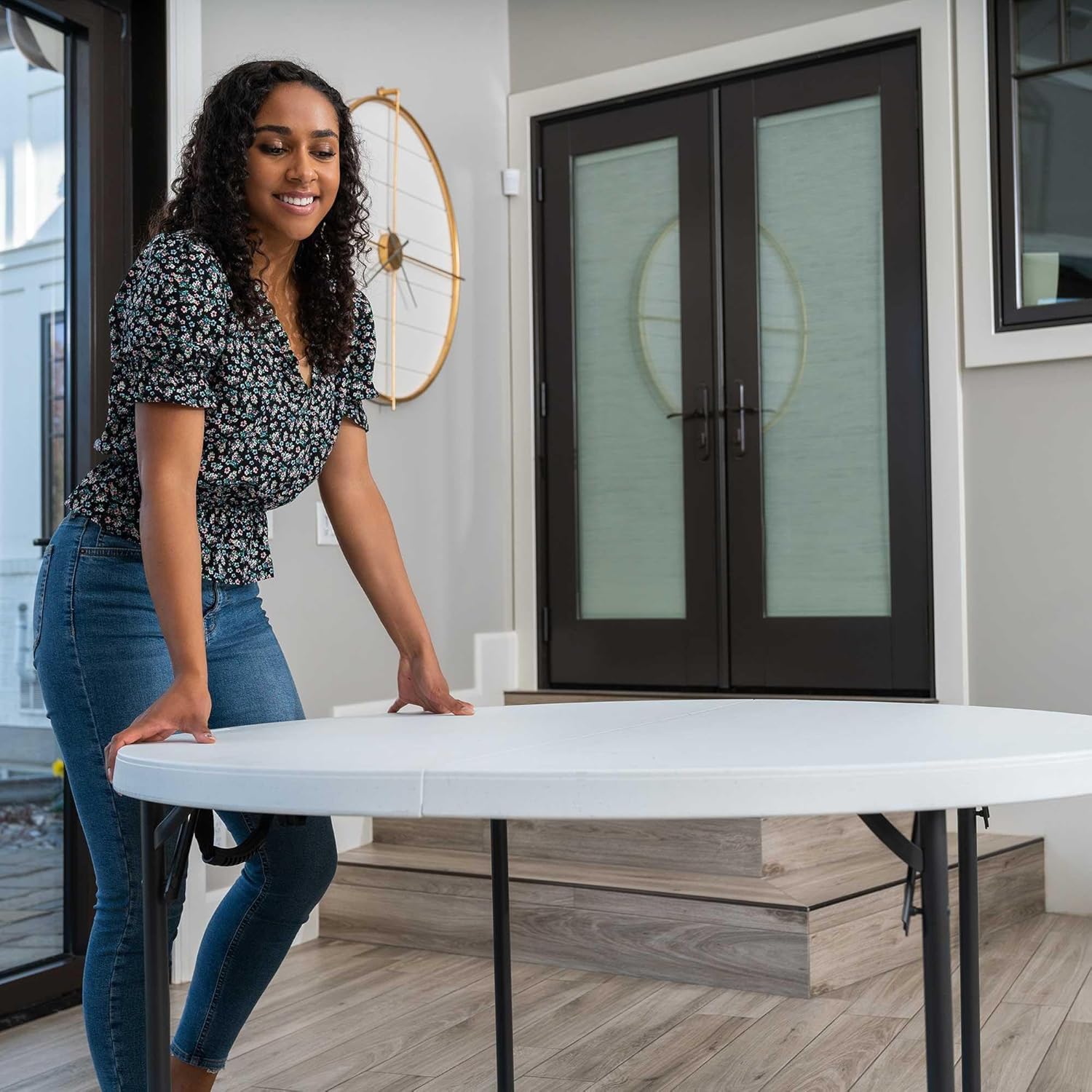 Lifetime 48-Inch Round Fold-In-Half Table (Light Commercial)