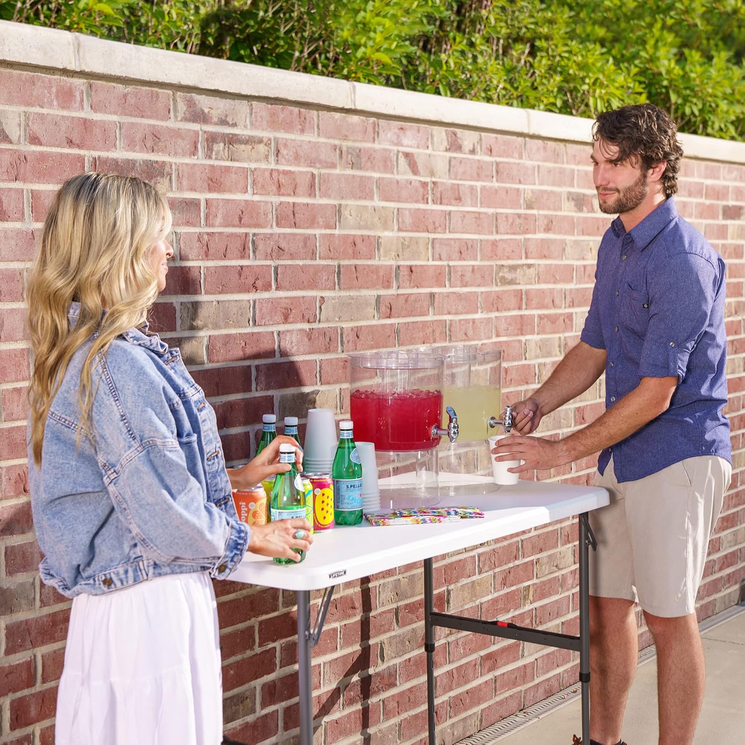 Lifetime 4-Foot Fold-in-Half Adjustable Table (Essential)